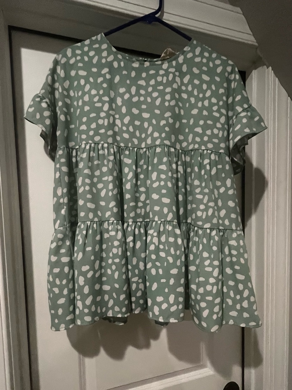 1.4.3. Story by Line Up Mint Green & White Tiered Dot Print Tunic